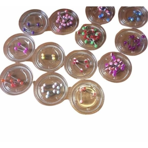 14g Tongue Rings Bar Balls Barbell Body Piercing jewelry 10pcs - Picture 1 of 2